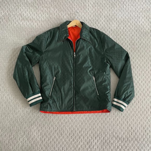 Gucci | Jackets & Coats | Gucci Reversible Gg Nylon Jacquard 